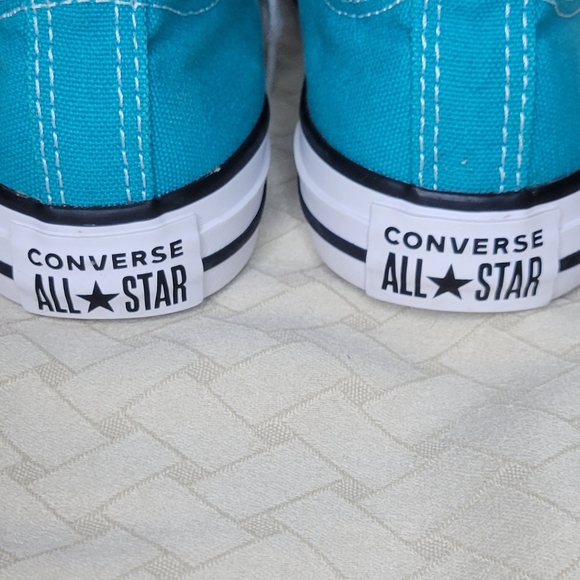 Converse Chuck Taylor teal blue green low top lace up youth kids sneakers size 2 - Picture 12 of 14